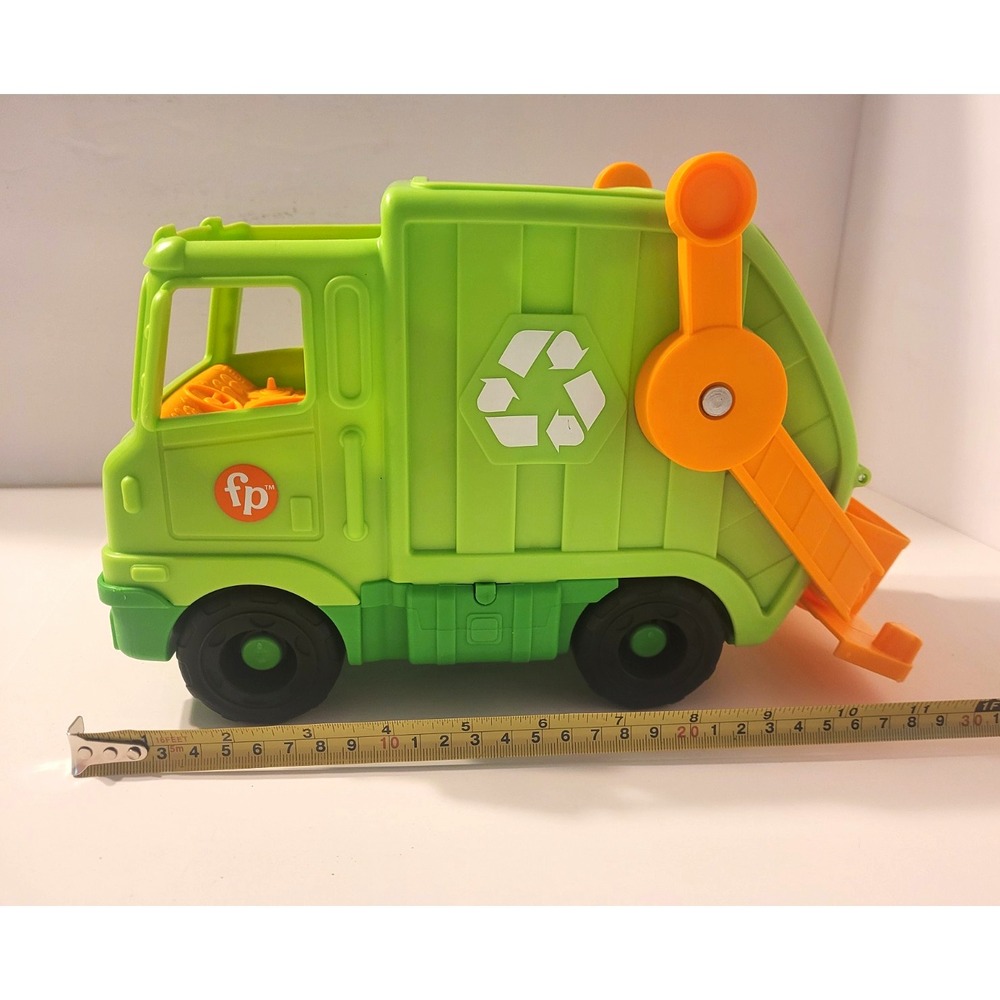 Toddler Toy Fisher Price Little People Musical Recycling Truck Lift Arm Works